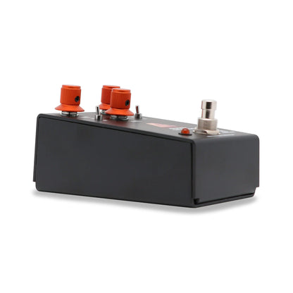 Pédale ANGRY ORANGE, fuzz et distorsion basée sur deux pédales légendaires, 100% analogique, noir et orange