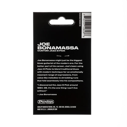 Sachet de 6 médiators Joe Bonamassa Custom Jazz III Gold