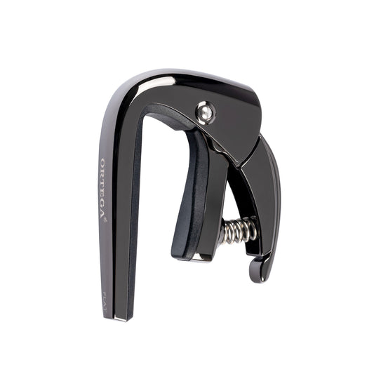 Capodastre pour guitare touche plate jusqu'à 52 mm de largeur, système Quick-lock, noir chromé