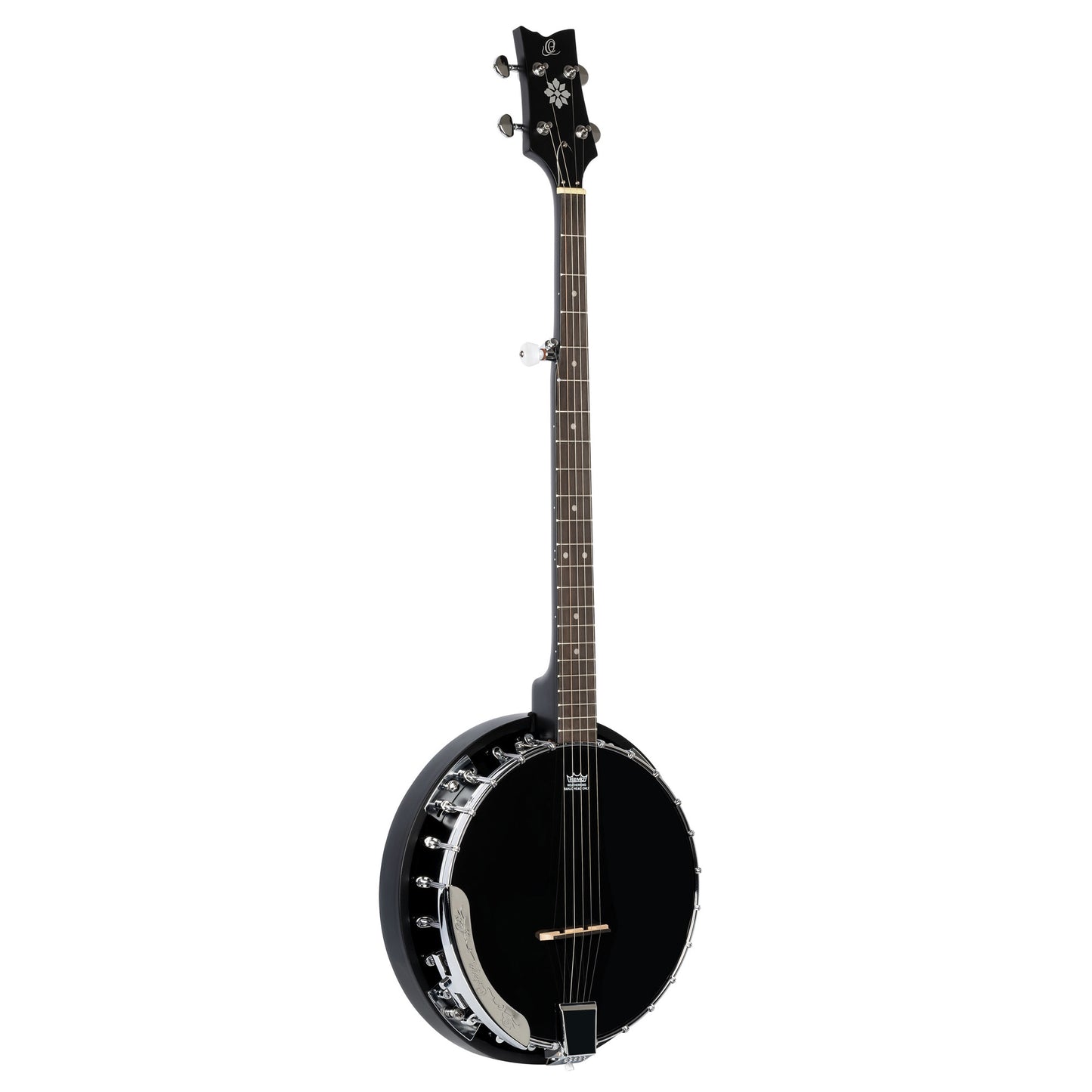 OBJ250, banjo 5 cordes, 24 tirants, cercle acajou, manche acajou, résonateur acajou, housse, noir satiné
