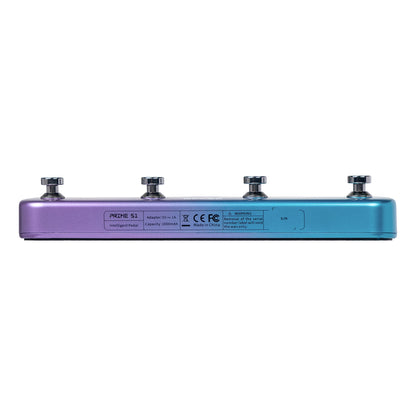 Multi-effets PRIME S1, 126 effets de guitare, accordeur, métronome, boite à rythmes, looper, bluetooth, bleu violet pailleté