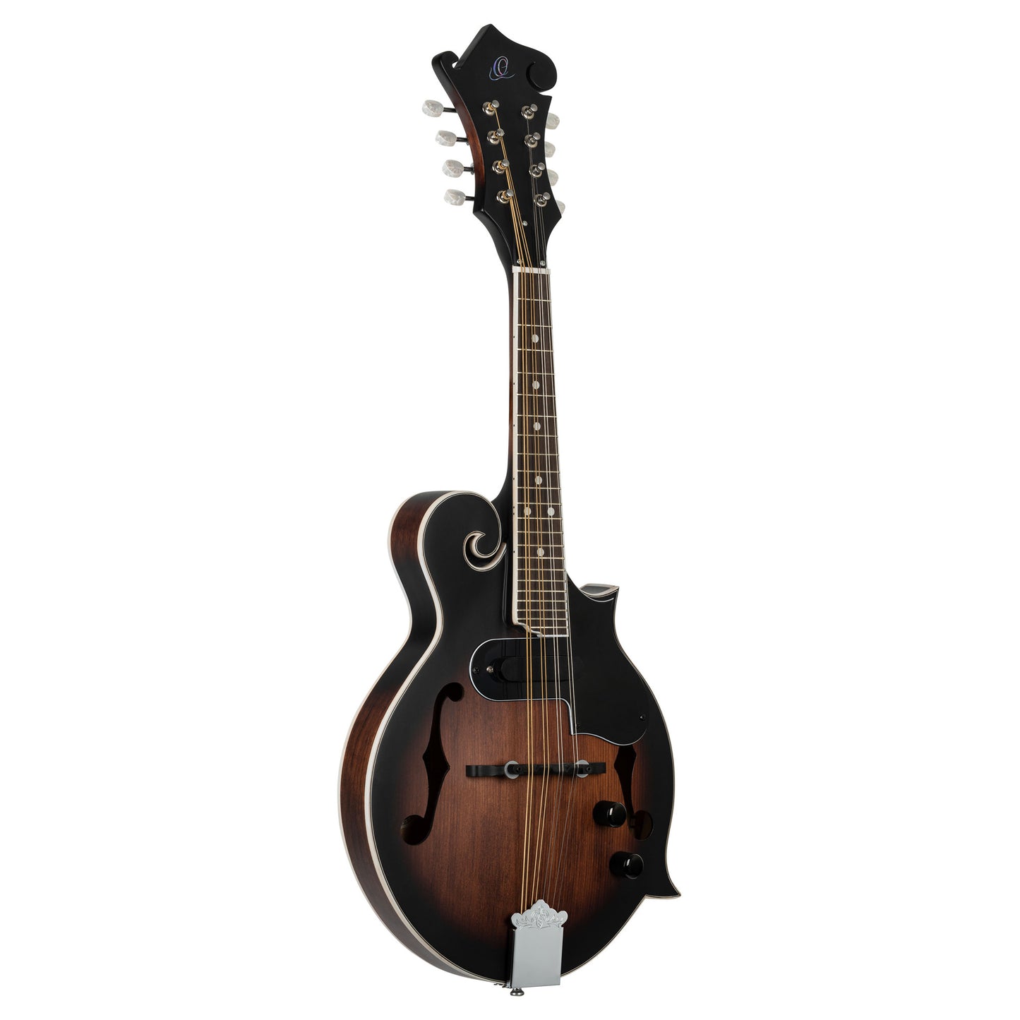 RMFE30, mandoline 8 cordes style F, micro simple, table épicéa, fond & éclisses érable, manche érable, whiskey burst satiné