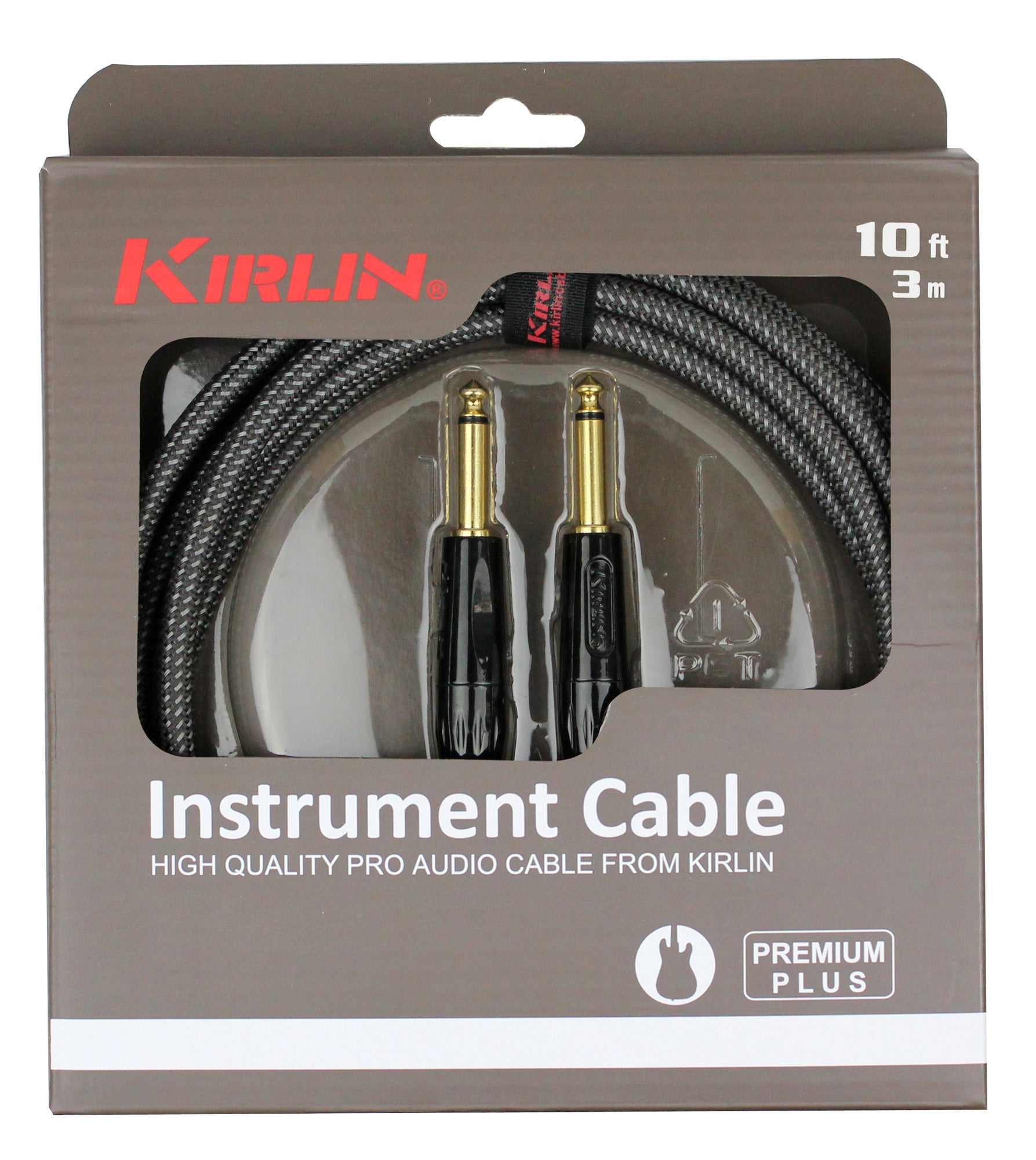 Câble instrument PREMIUM PLUS Jack/Jack, 3 mètres, gris