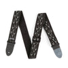 Dunlop Gurt Jaquarq Flamme Schwarz und Grau