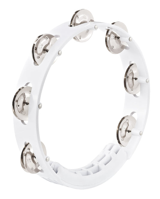 TAMBOURIN MEINL ABS, 20CM 1R CYMBALES ACIER INOXYDABLE, BLANC