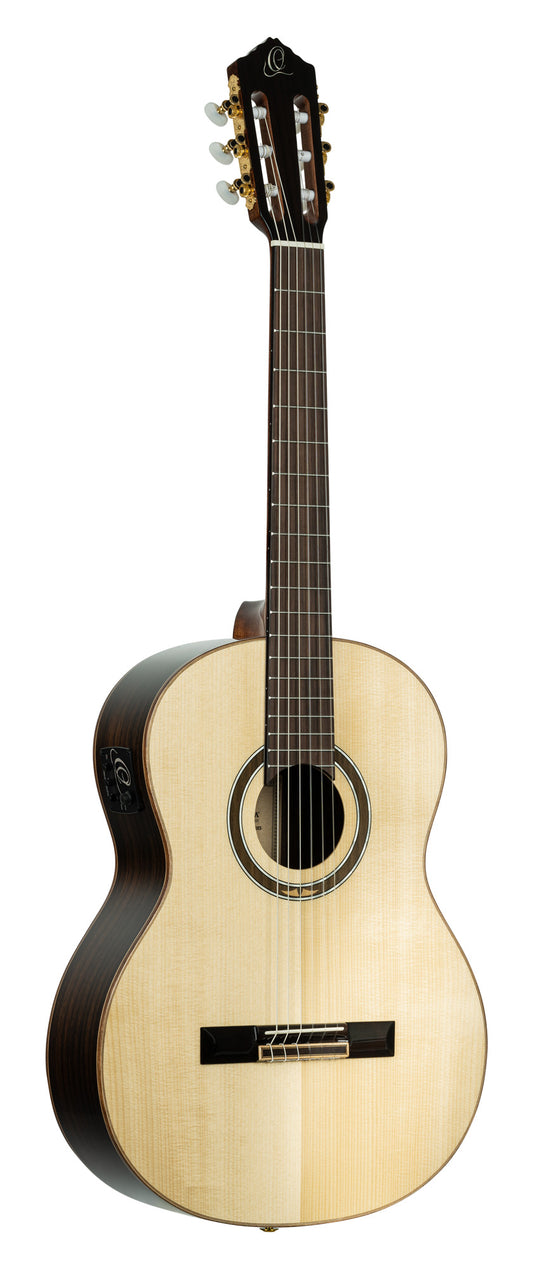 RE158RWSN, modèle Slim Neck, EQ MagusPro/G, table épicéa massif, f/e palissandre, sillet 48 mm, housse, naturel brillant