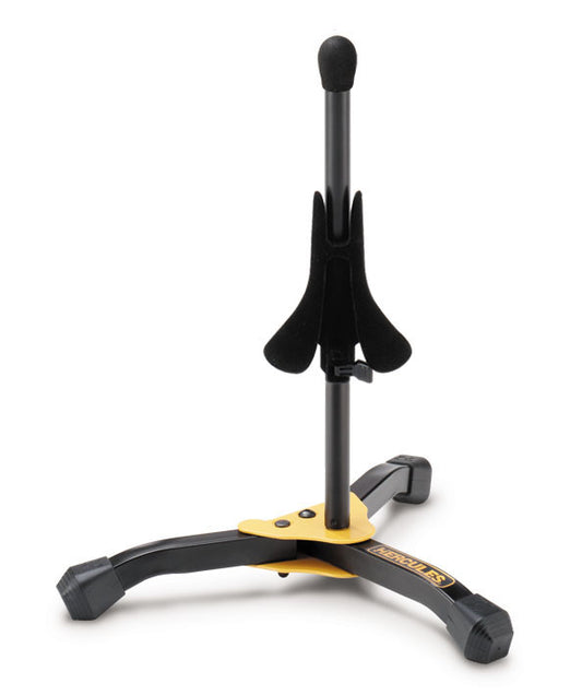 Support compact pour trompette ou cornet, cône velours, pieds pivotants, avec housse (poids: 0.6 kg, taille replié: 33 x 9 cm)