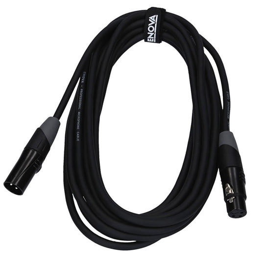Câble micro XLR mâle/XLR femelle, 1 mètre, noir