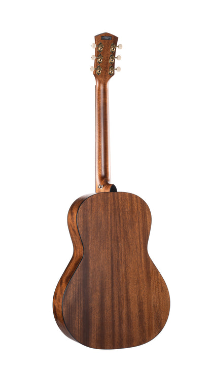CORE-PE, forme Parlor, table acajou massif, f/e acajou massif, EQ Fishman Sonitone, soft case, noir dégradé pores ouverts