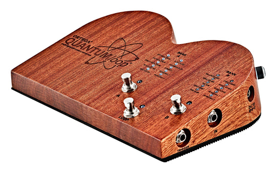 Pédale multi-percussions et looper QUANTUM LOOP, boitier acajou massif, 16 sons de percussions, adaptateur 9V inclus