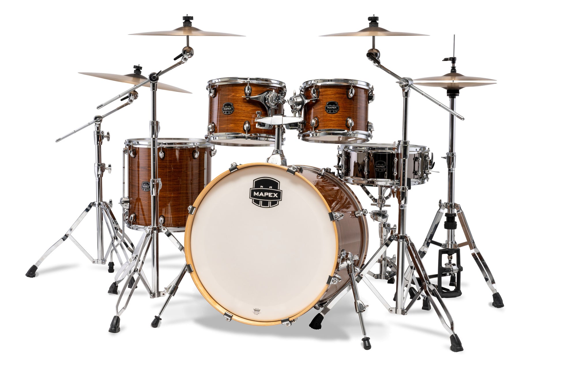 Batterie Mapex Armory Stage 22, 5 fûts, bouleau et érable, sans accessoires, Roasted Chesnut