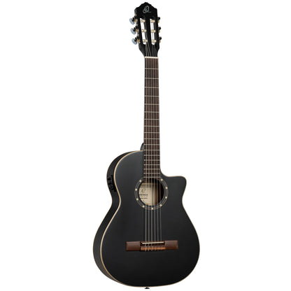 RCE12534-SBK, corps Thinline, pan coupé, EQ Magus X/G, table épicéa, f/e acajou, sillet 45 mm, housse, noir satiné