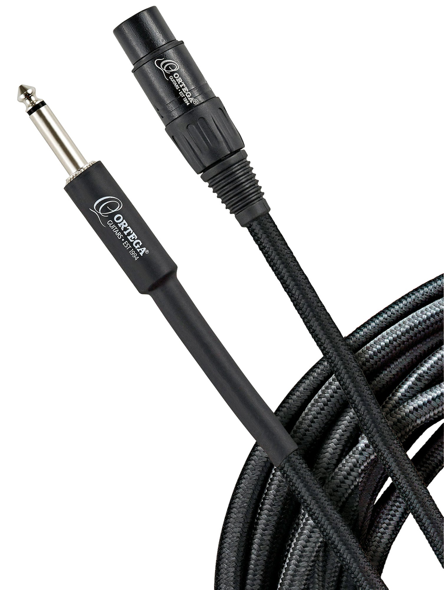 Câble micro ORTEGA XLR femelle/Jack mono, 3 mètres, noir