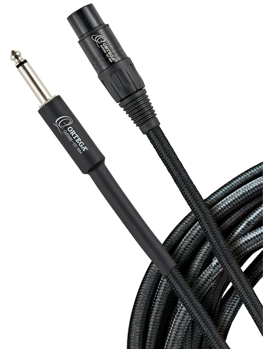 Câble micro ORTEGA XLR femelle/Jack mono, 3 mètres, noir