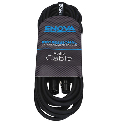 Câble micro XLR mâle/XLR femelle, 3 mètres, noir