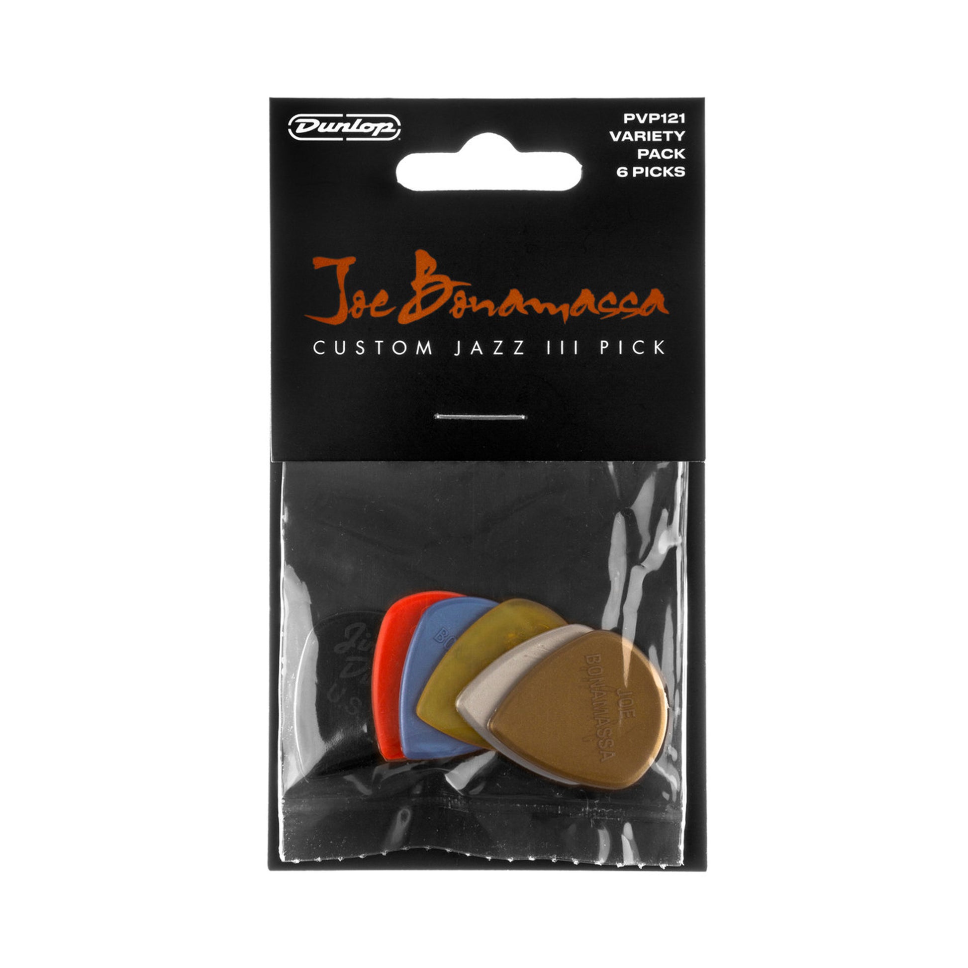 Sachet Variety Pack CUSTOM JAZZ III, 6 médiators, Joe Bonamassa