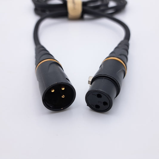Câble micro XLR mâle/XLR femelle, 3 mètres, noir