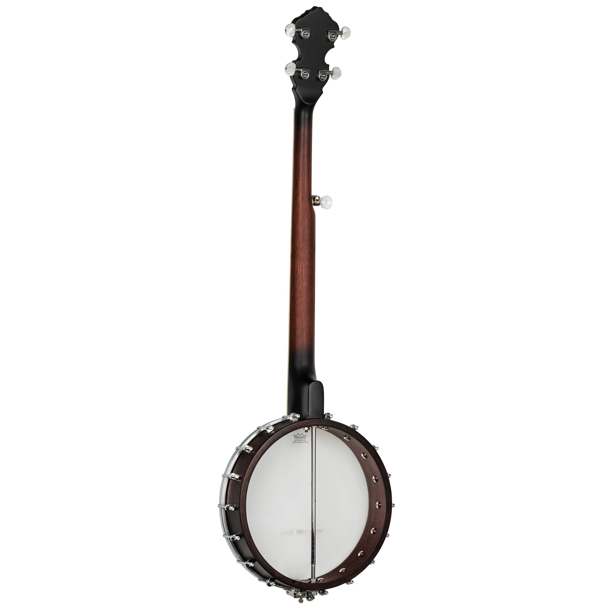OBJ150OP, banjo 5 cordes fond ouvert, 18 tirants, cercle acajou, manche acajou, whiskey burst satiné