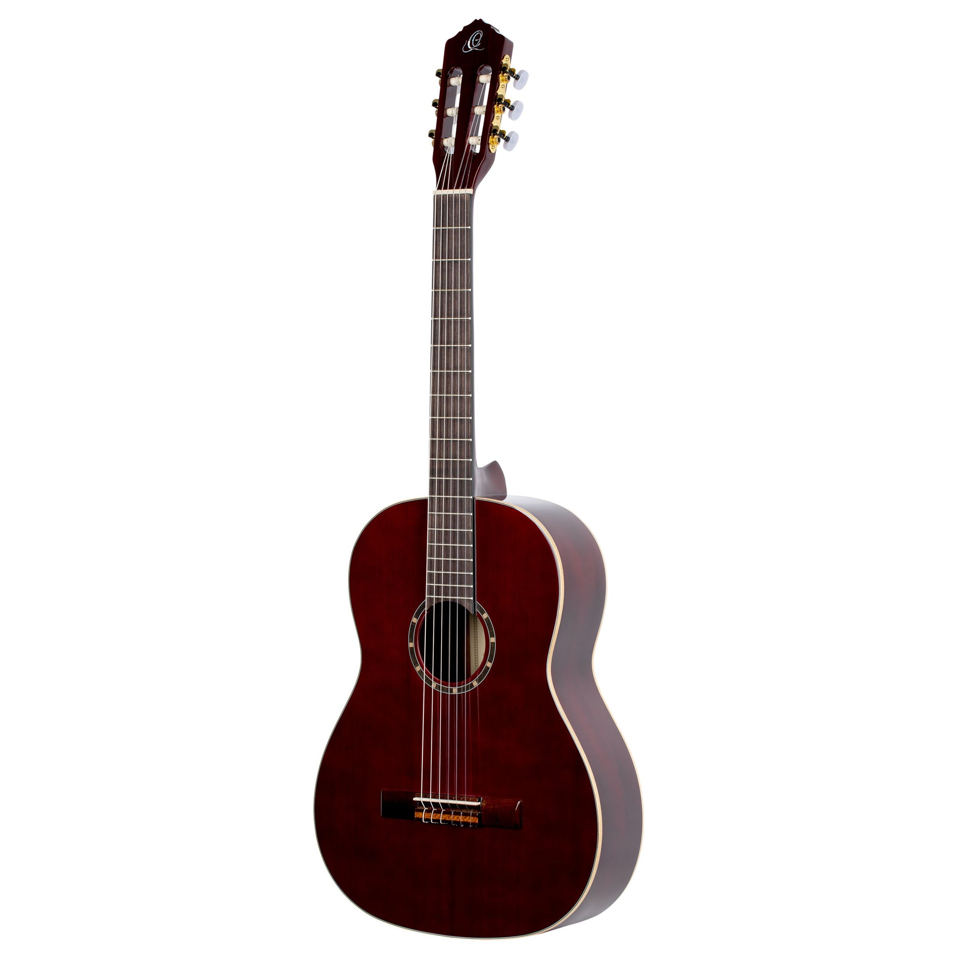 R131SN, modèle Slim Neck, table cèdre rouge massif, fond & éclisses acajou, manche acajou (sillet 48 mm), housse, bordeaux tr.