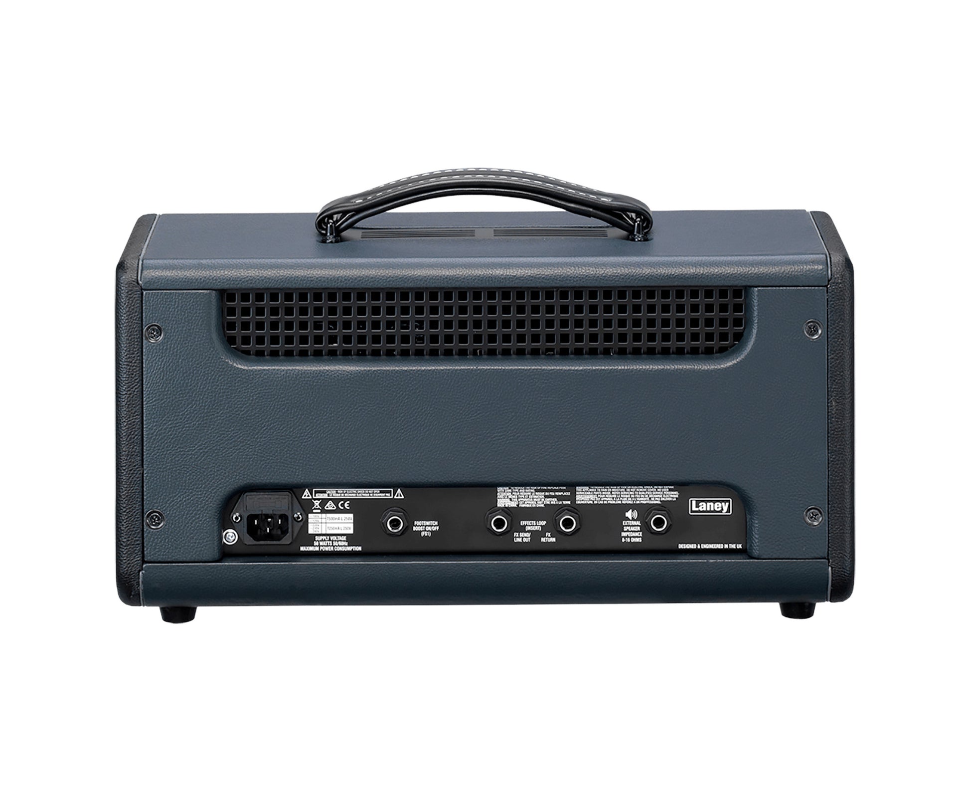 Tête à lampes CUB-SUPERTOP, 15W & <1W, 3 lampes préampli 12AX7, 2 lampes de puissance EL84 (Class AB), réverb, gris et noir