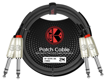 Câble patch MEDIUM 2x Jack stéréo/2x Jack stéréo, 2 mètres, noir