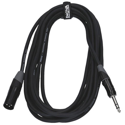 Câble micro XLR mâle/Jack stéréo, 1 mètre, noir
