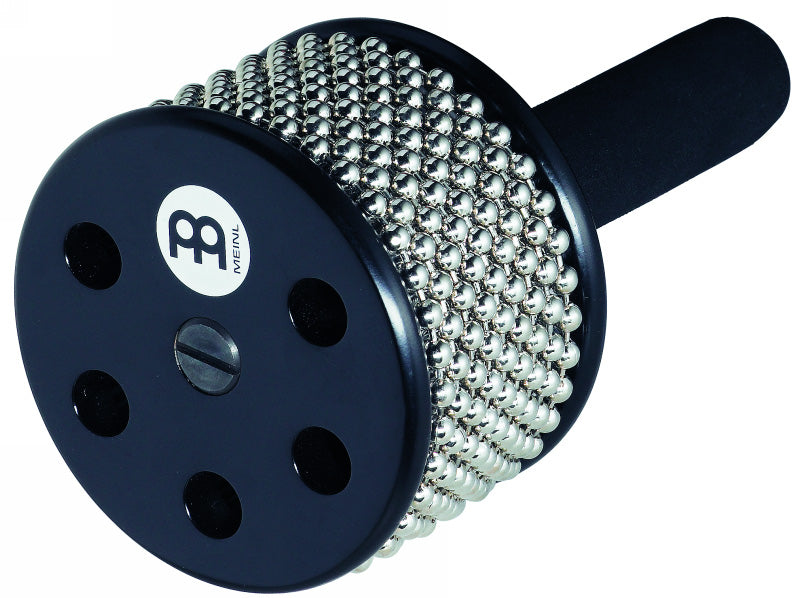 Calebasse Turbo modèle standard, chaînettes en acier, cylindre en inox, poignée PVC, noir