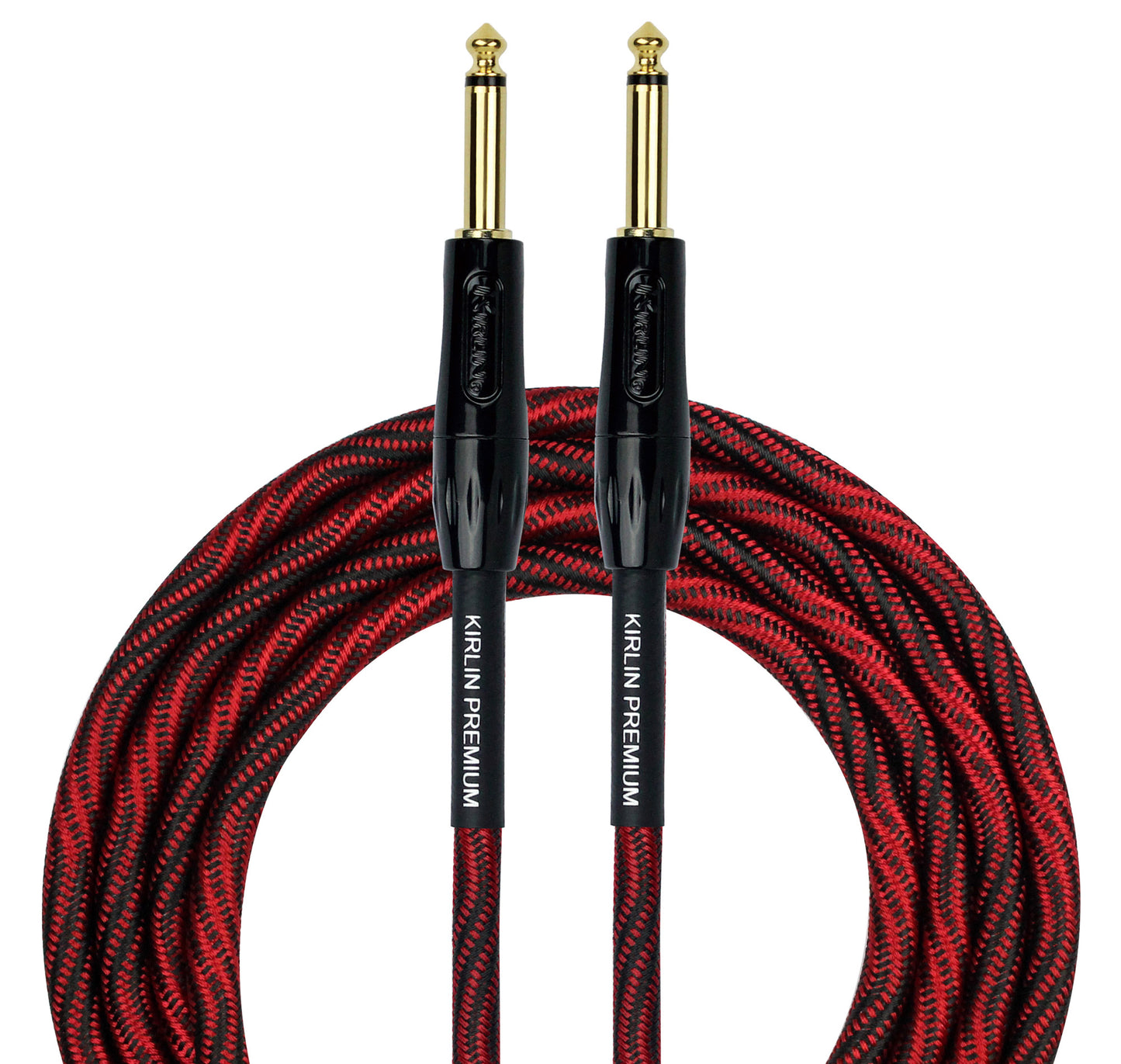 Câble instrument PREMIUM PLUS WAVE Jack/Jack, 6 mètres, noir et rouge