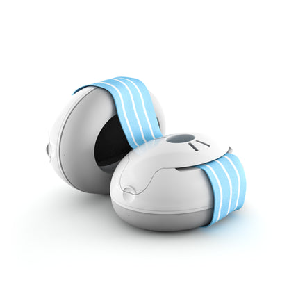 MUFFY Baby, casque auditif pour les tout-petits (de 3 à 36 mois), deux coques détachées, atténuation 24 dB, pochette, bleu