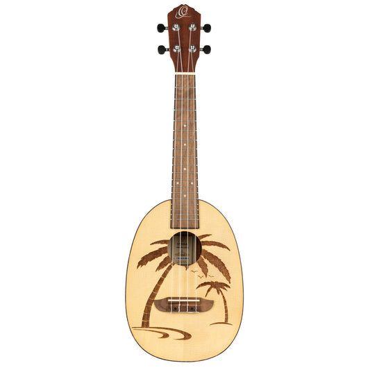 RUPA5, modèle Concert, table épicéa avec motif gravé au laser, manche acajou, sillet 36 mm, naturel satiné