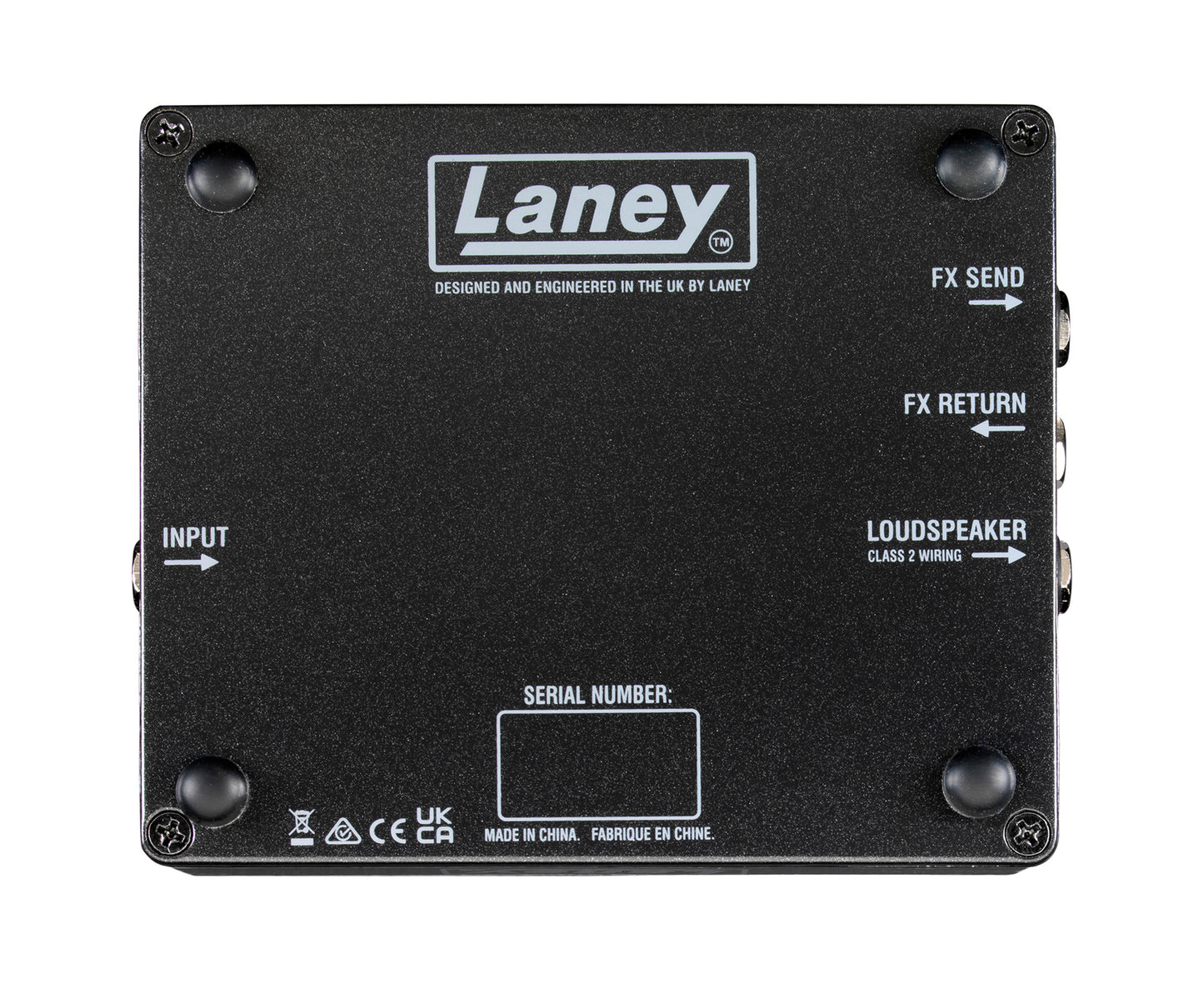 Ampli IRF-LOUDPEDAL 60W, 2 canaux, égalisation passive 3 bandes, switch Boost, sortie DI, avec alimentation 24V, noir