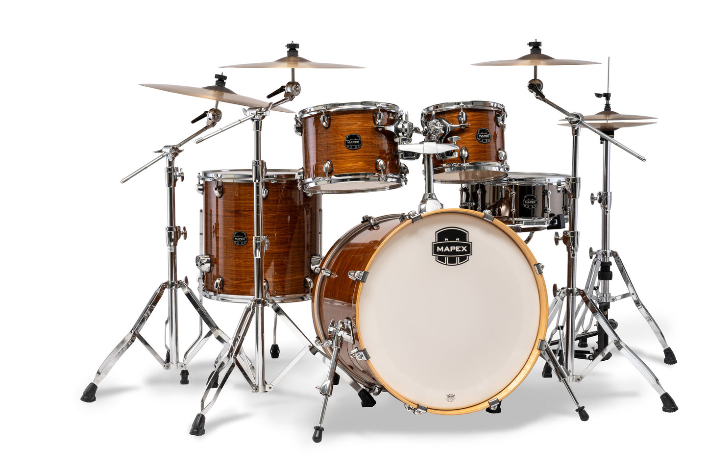 Batterie Mapex Armory Stage 22, 5 fûts, bouleau et érable, sans accessoires, Roasted Chesnut