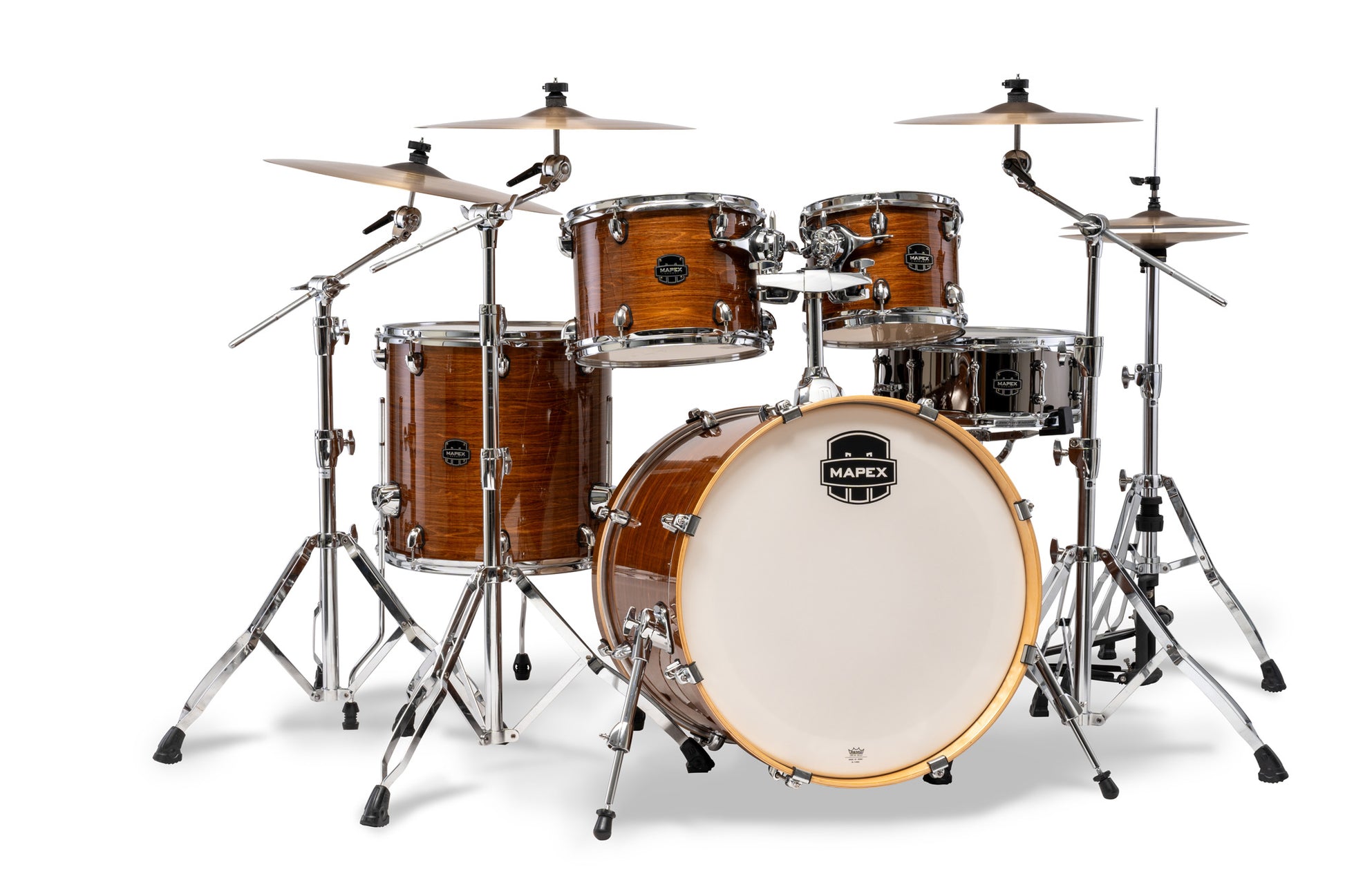 Batterie Mapex Armory Stage 22, 5 fûts, bouleau et érable, sans accessoires, Roasted Chesnut