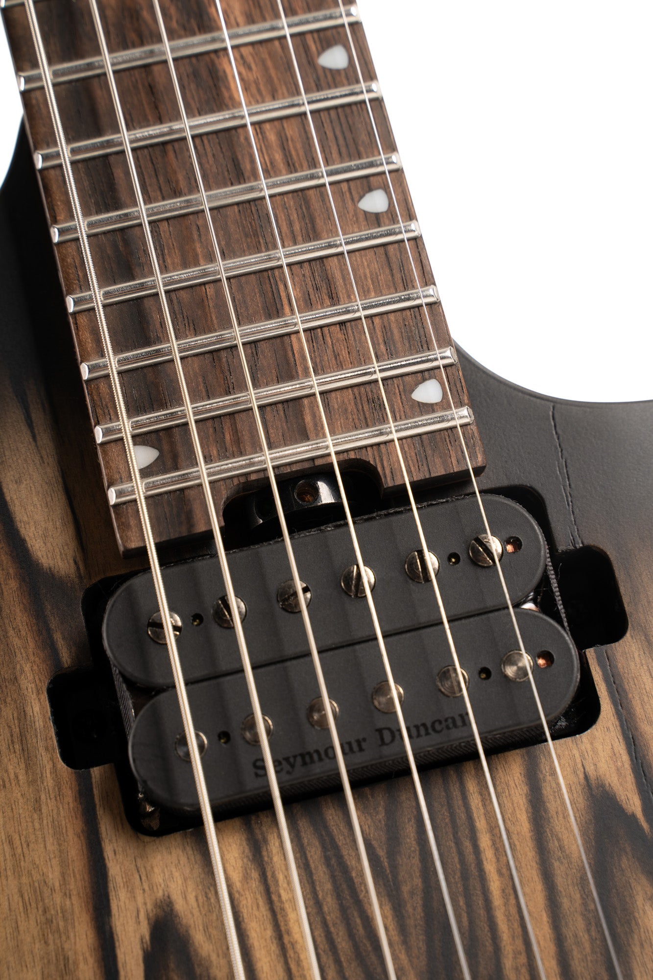 KX500, modèle 6 cordes, corps acajou, table ébène"Pale Moon", touche ébène de Macassar, Sentient Nazgul, natural black burst