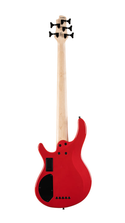 C5 Deluxe, corps peuplier, micros Bartolini MK-1 et préampli Markbass MB-1, candy red