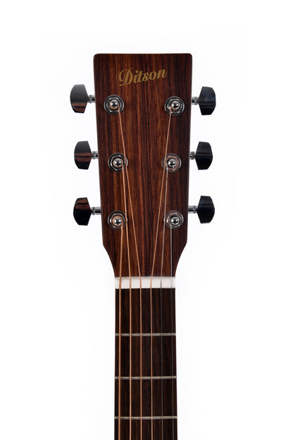 Modèle GC-15E-AGED, Grand OM pan coupé, table acajou, fond & éclisses acajou, EQ Sigma, sunburst satiné vieilli
