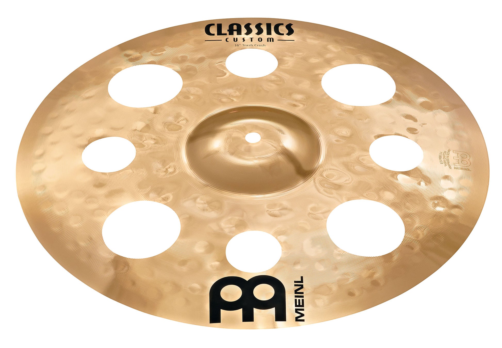 Crash Trash 16", Alliage bronze B10, Finition brillante