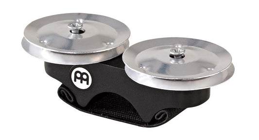 Finger Jingles, cymbalettes aluminium à glisser aux doigts, confortables, design ergonomique, noir