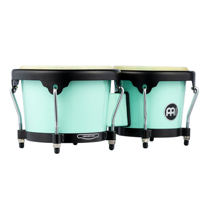 Bongos Journey 6" 1/2 & 7" 1/2, fûts ABS, peaux buffle sélectionnées, cercles arrondis, accastillage noir poudré, Seamfoam Green