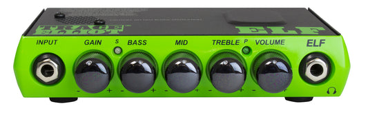 Tête amplifiée ultra compacte pour basse 200W RMS, EQ 3 bandes, sortie DI, sortie casque, housse, finition vert