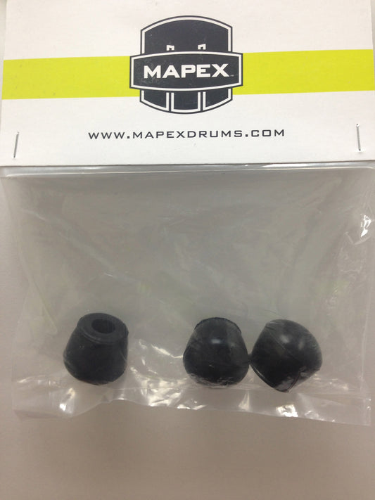 Pack de 3 embouts caoutchoucs pour pieds de tom basse