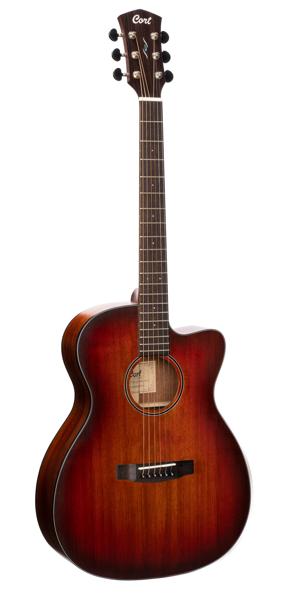 CORE-OC, forme OM, table blackwood massif, f/e blackwood massif, EQ Fishman Sonitone, soft case, light burst pores ouverts