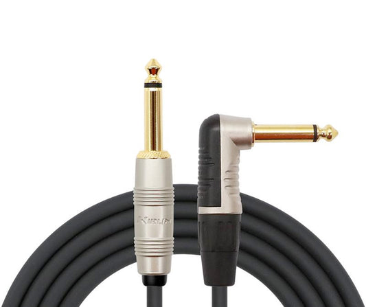 Câble instrument SILENT Jack/Jack, coudé, 6 mètres, noir