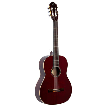 R131SN, modèle Slim Neck, table cèdre rouge massif, fond & éclisses acajou, manche acajou (sillet 48 mm), housse, bordeaux tr.