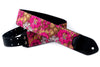 Righton Gitarrengurt Gold Rosen Pink