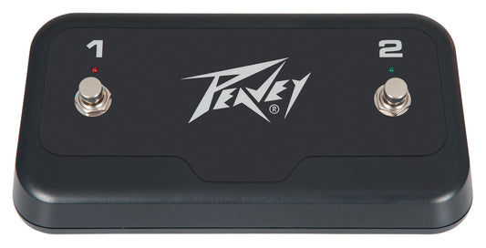 Footswitch double compatible avec une large gamme d'amplis Peavey, boutons avec led, finition noir