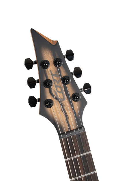KX500, modèle 6 cordes, corps acajou, table ébène"Pale Moon", touche ébène de Macassar, Sentient Nazgul, natural black burst