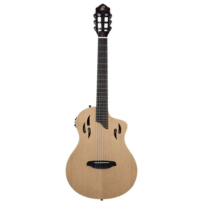 RTPSTD-NAT, modèle TourPlayer, EQ Magus X, corps okoumé, table épicéa, sillet 48 mm, housse, naturel brillant