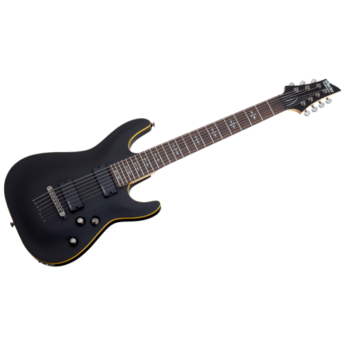 Schecter E-Gitarre Demon-7 Aged Black Satin