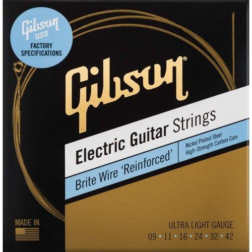 Gibson Brite Wire 'Verstärkte' E-Gitarrensaiten Ultra-Leicht